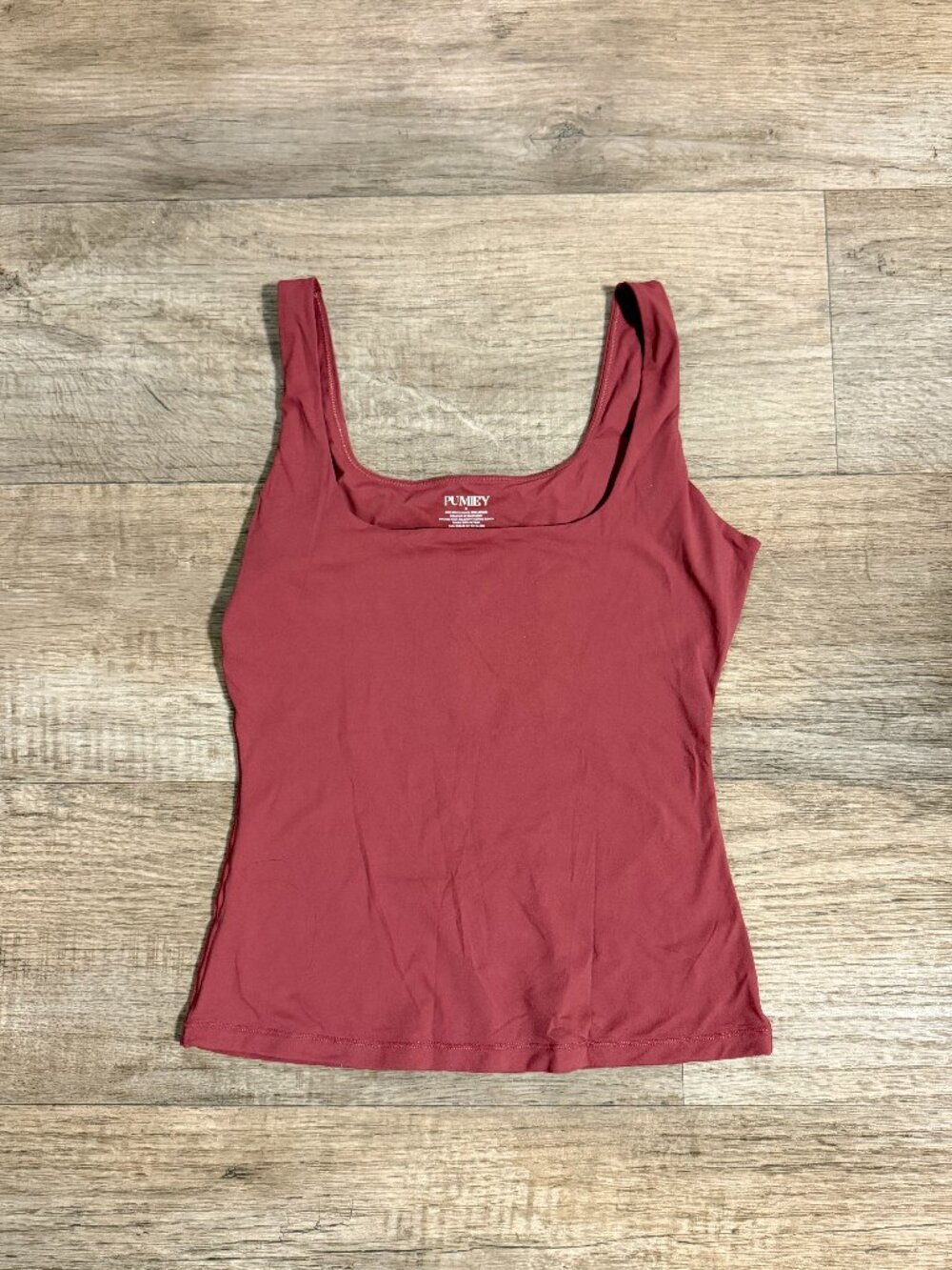 Pumiey Women's Square Neck Tank Top Small